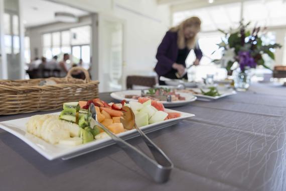 AIPM Venue - photo of freshly cut fruits being served at a conference